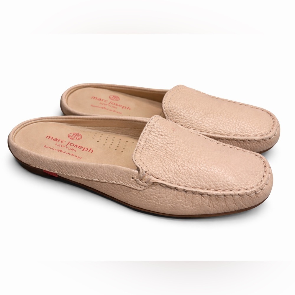 Marc Joseph New York Tan Leather Mule Loafer Flats Size 5.5 NEW No Tags